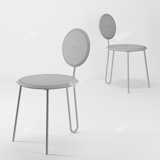 Cap Chair: Stylish and Ergonomic Seating 3D model image 3