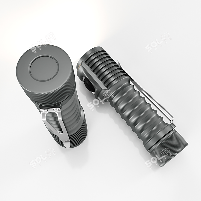 ZebraLight Ultra-Bright LED Flashlight 3D model image 3