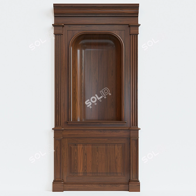 Wooden Panel Module 900mm 3D model image 1