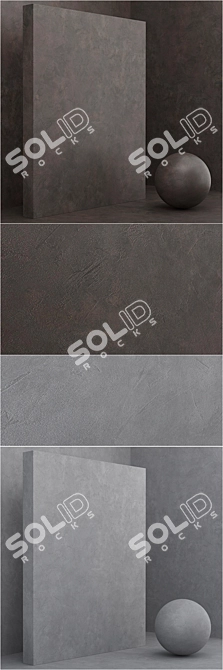 Seamless Plaster Coating Material - 4 Color Set 3D model image 2