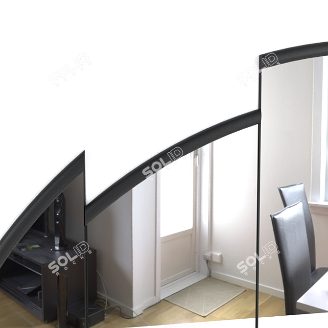 Black Oak Split Mirror 3D model image 2