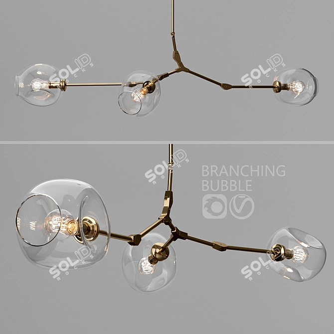 Title: Branched Bubble Pendant Lights 3D model image 1