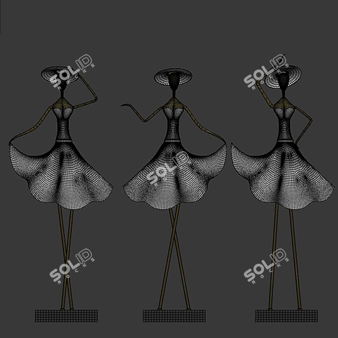 Elegant Dancer's Dream 3D model image 3