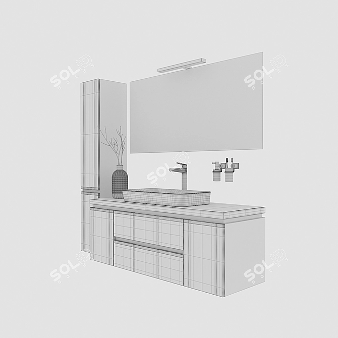 Modern Grohe Sink Set 3D model image 3