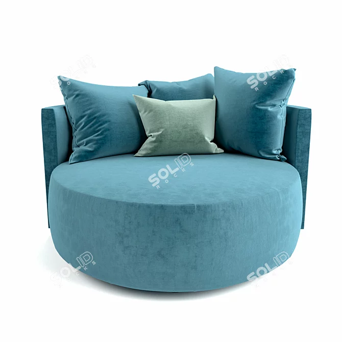 Luxury LouLou Puffing Chair 3D model image 1