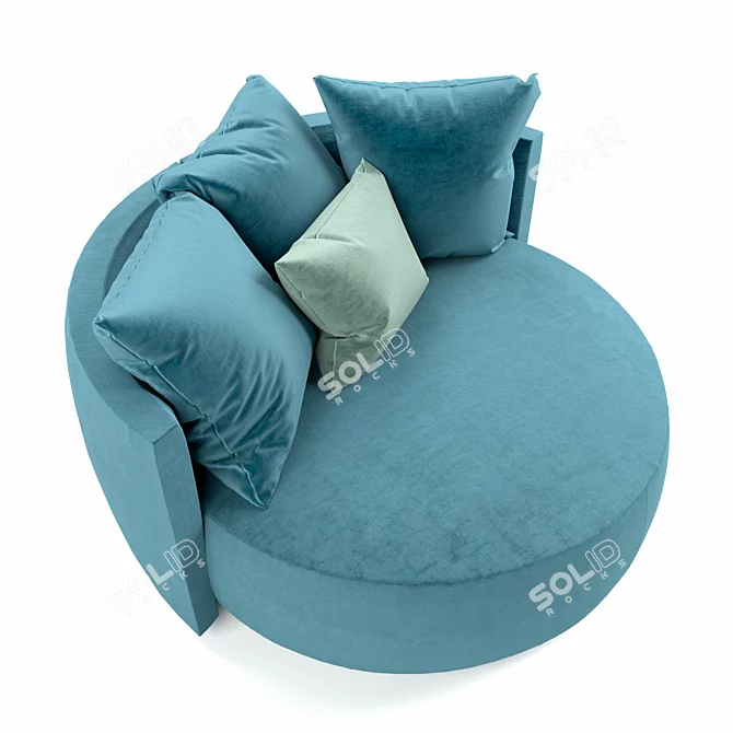 Luxury LouLou Puffing Chair 3D model image 2