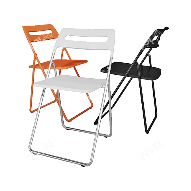 Foldable Chair: NISSE - Compact and Stylish 3D model image 2