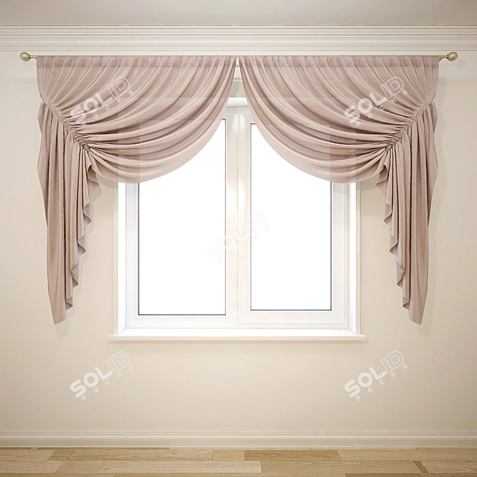 Kitchen Curtain 3D model image 1