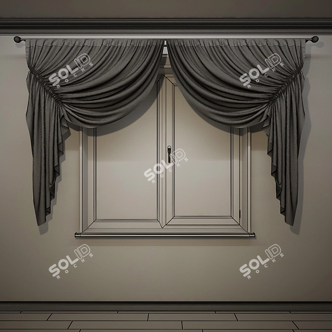 Kitchen Curtain 3D model image 2