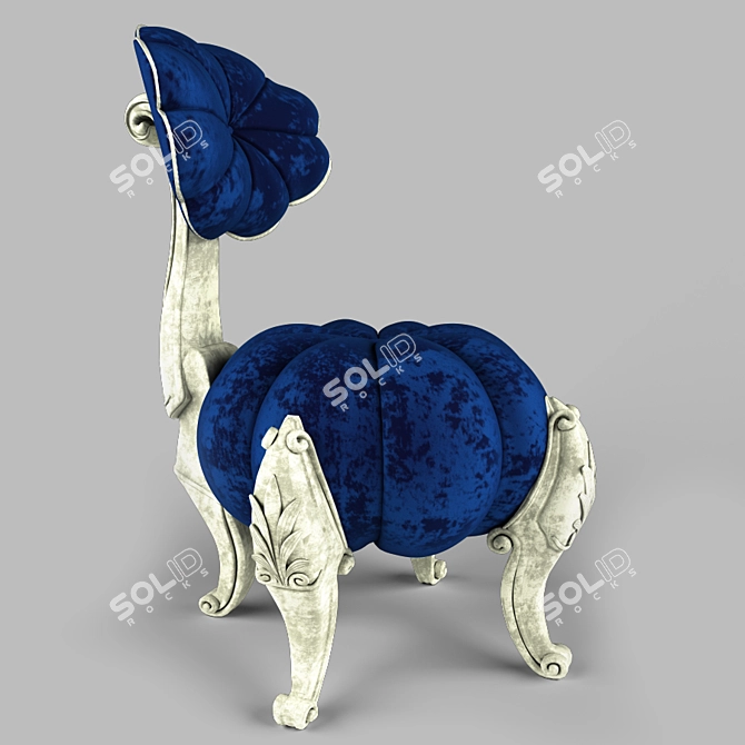 Pumpkin-inspired Chair: Exclusive Design 3D model image 1