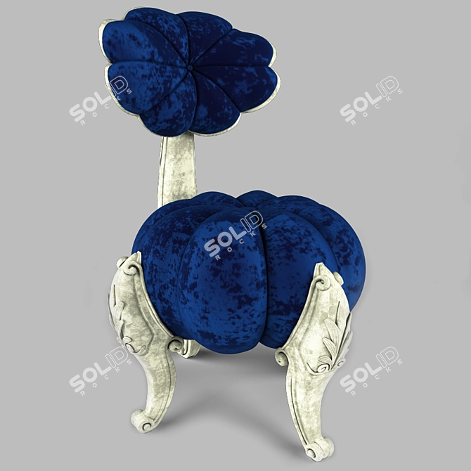 Pumpkin-inspired Chair: Exclusive Design 3D model image 2