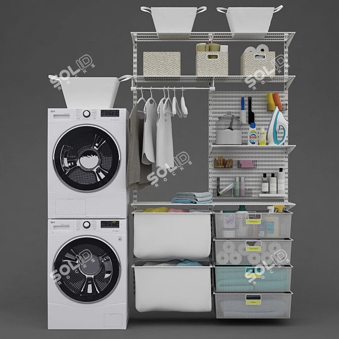 LG I Laundry: Washing & Drying Duo 3D model image 1