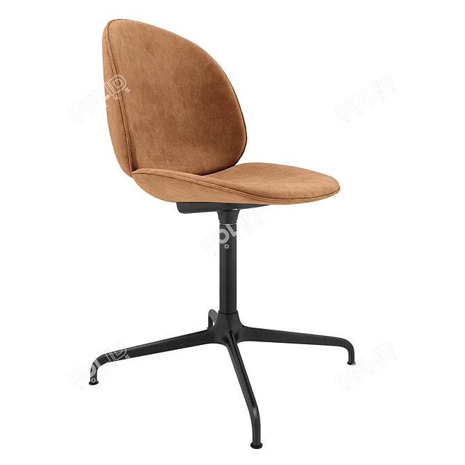 Gubi Beetle Chair: Casted Swivel Base 3D model image 1