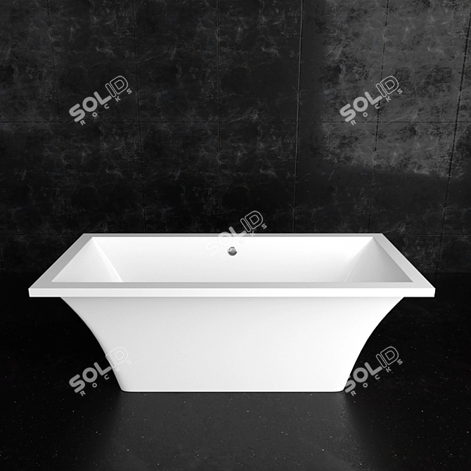 Title: Lotus Stone Bathtub 3D model image 2