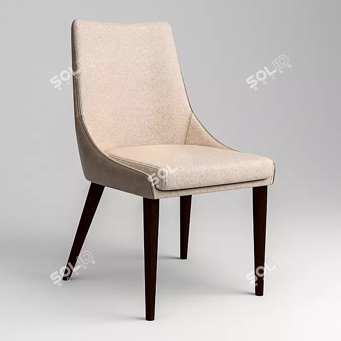 Elegant LEON Chair: Italian Craftsmanship 3D model image 1