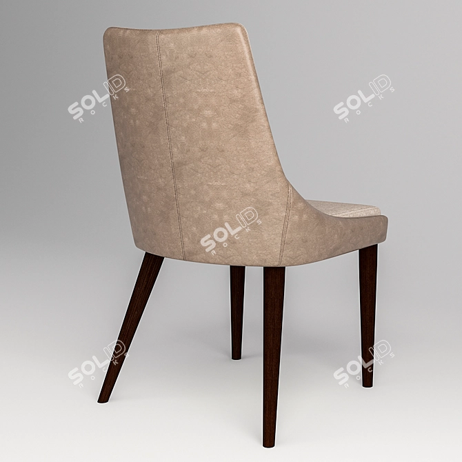 Elegant LEON Chair: Italian Craftsmanship 3D model image 2