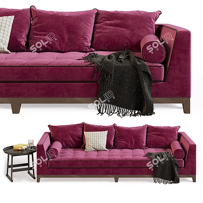 Luxurious Lutetia Sofa: Grand Comfort 3D model image 2