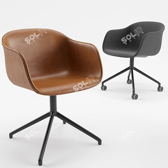 Title: Innovative Fiber Armchair: Sustainable & Stylish 3D model image 3