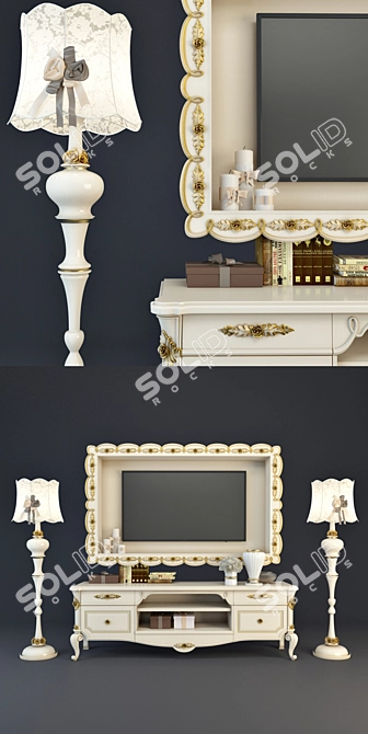 Elegant Bedside Table for Antonelli Moravio Charme 3D model image 2