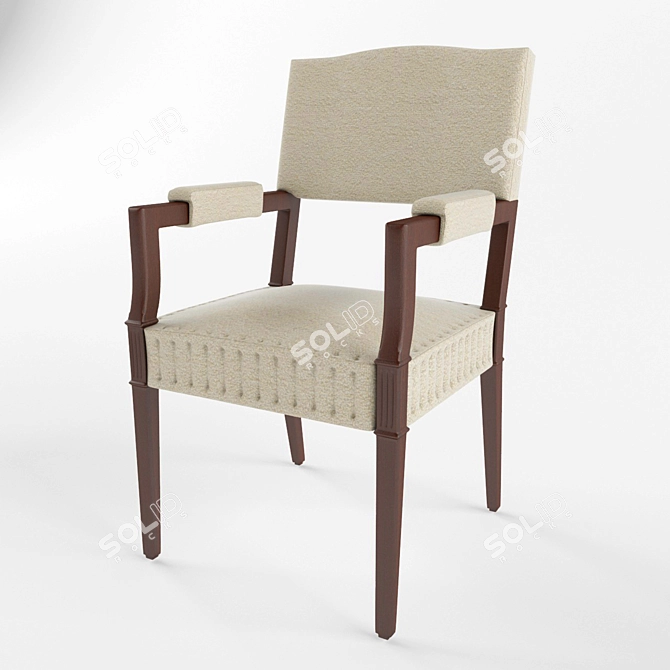 Brampton Armchair: Stylish Dining Chair by Dmitriy & Co. 3D model image 1