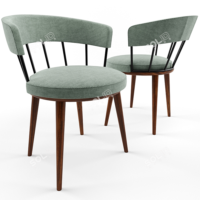 Meru Chair: Compact and Stylish Seating 3D model image 1