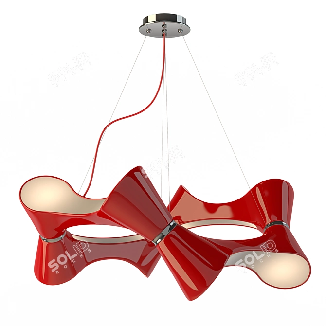 Ora Rojo Chandelier: Elegant Lighting Fixture 3D model image 1