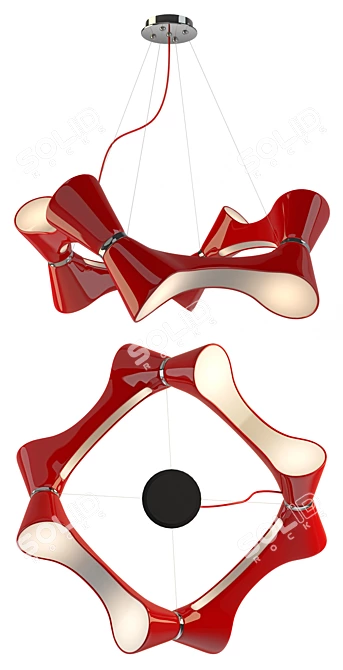 Ora Rojo Chandelier: Elegant Lighting Fixture 3D model image 2