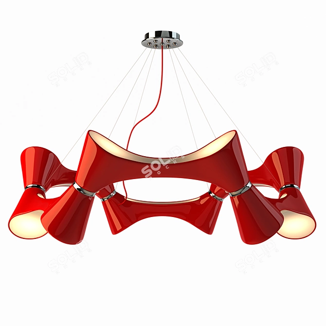 Ora Rojo Chandelier: A Statement Piece of Elegance 3D model image 1
