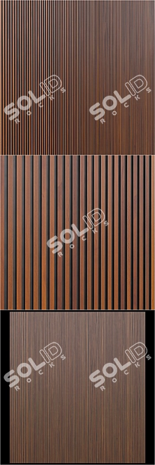 Leto Parallelo Wall Panels: Modern Design, Seamless Texture 3D model image 2