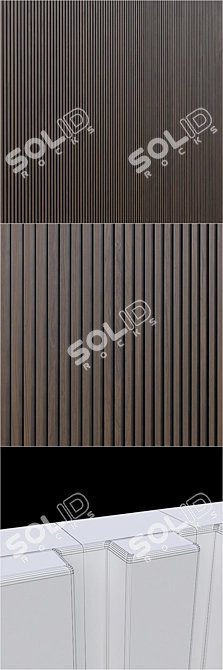 Leto Parallelo Wall Panels: Modern Design, Seamless Texture 3D model image 3