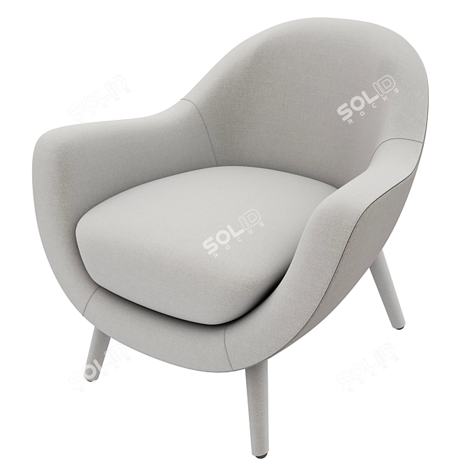 Elegant Queen: Poliform Armchair 3D model image 1