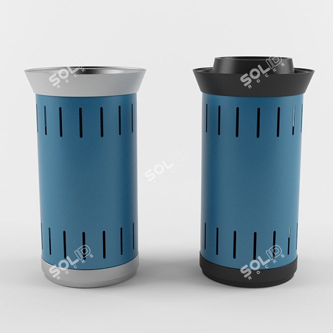 ТITUM - LAUSANNE 
 Stylish and Spacious Public Bin 3D model image 1