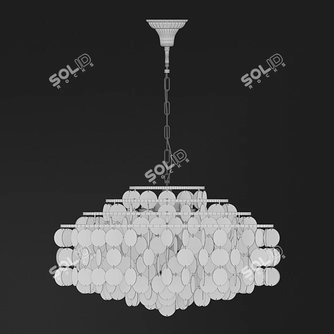 European Style 6-Lamp Chandelier 3D model image 3