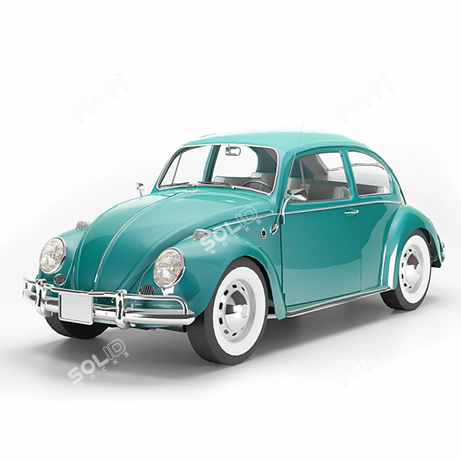 Vintage 1963 Volkswagen Sedan 3D model image 1