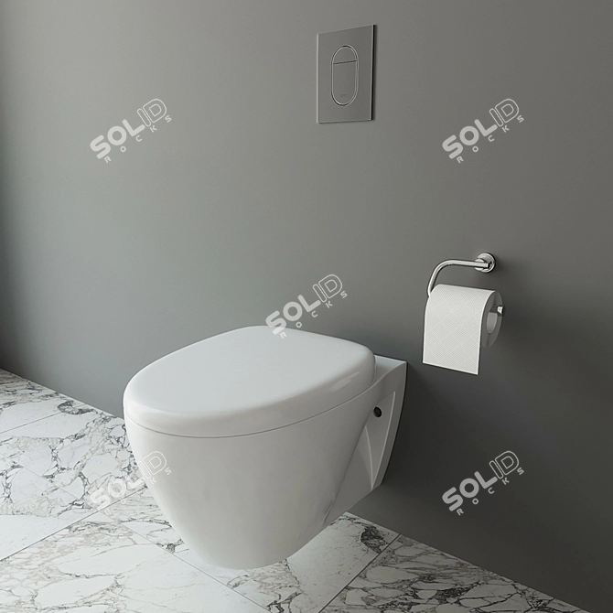 GROHE Arena Cosmopolitan Toilet Panel & Atrio Paper Holder 3D model image 1