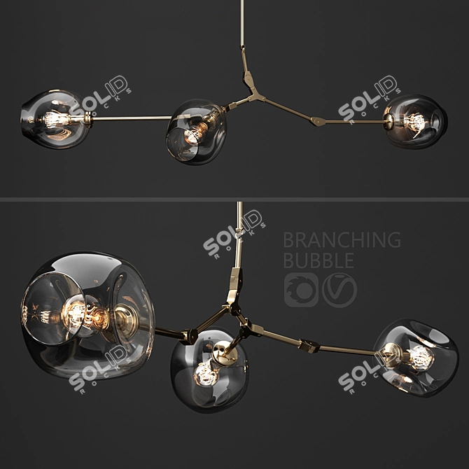 Bubble Branching Pendant Lights 3D model image 1