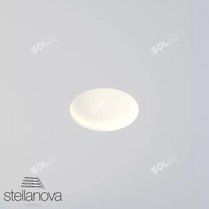 Gypsum Recessed Ceiling Light 3D model image 1