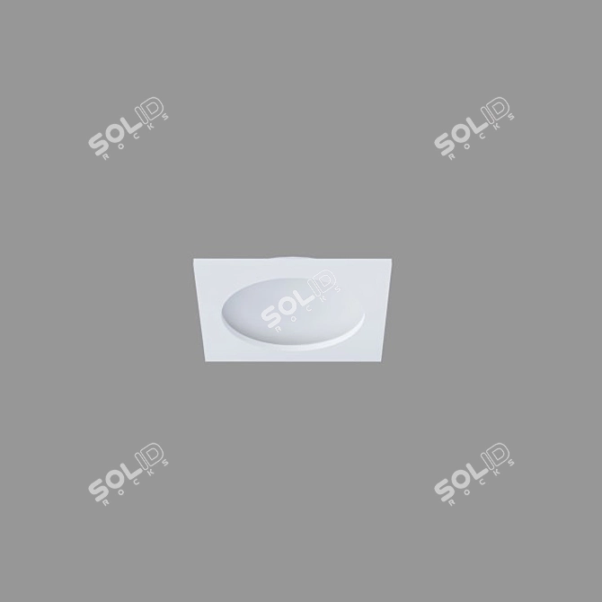 Gypsum Recessed Ceiling Light 3D model image 2