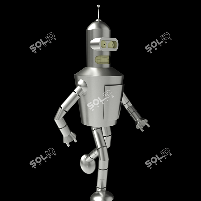 Classic Smiling Bender 3D model image 2