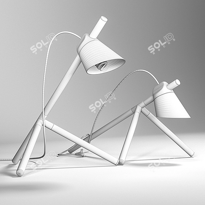 Sleek and Modern Laika Lamp 3D model image 2