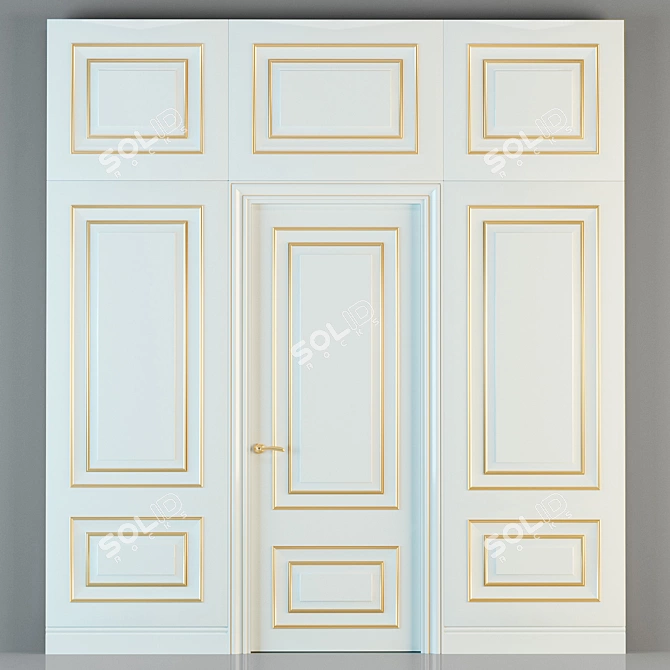 GRAND GR03 Bianco: Union Porte Door 3D model image 1