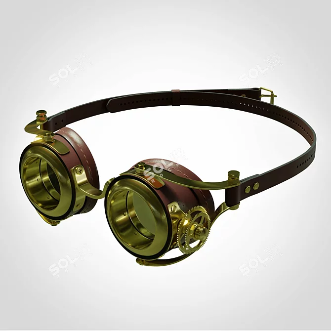 Steampunk Vision Goggles 3D model image 1
