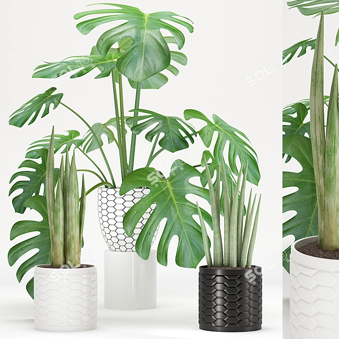 Lush Greenery Bundle: 40 Plants 3D model image 1