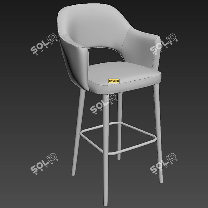 Elegant Saarinen Bar Stool: Mid Century Design 3D model image 2