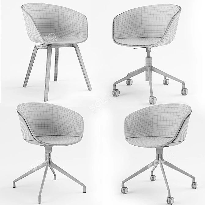 Versatile and Comfortable Chair 3D model image 2