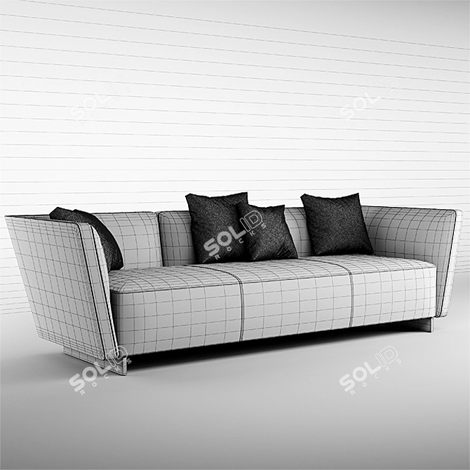 Luxury Seymour Lounge Sofa 3D model image 2