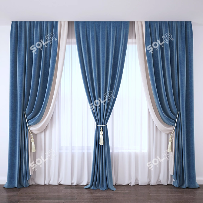 Elegant Drapery for Home 3D model image 1