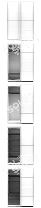 Ruby Cabinet Collection: Stylish Storage Solution 3D model image 2