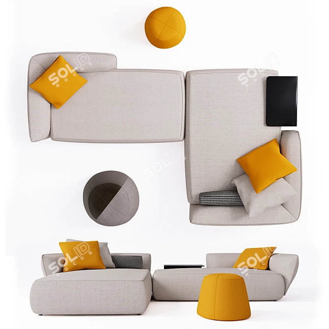 MDF Italia Cosy: Modern Comfort 3D model image 1