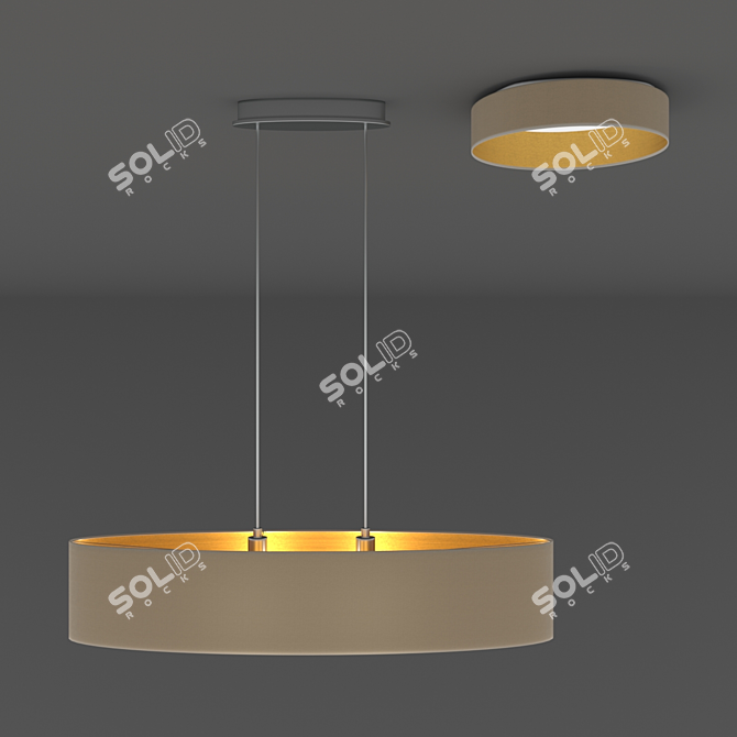 EGLO Textile Luminaries: Modern Lighting Elegance 3D model image 2